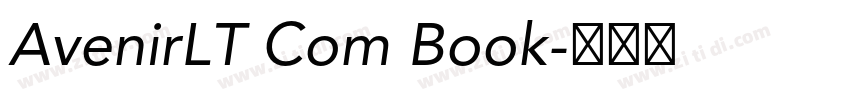 AvenirLT Com Book字体转换